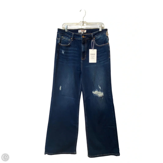 Jeans Wide Leg By Risen In Blue Denim, Size: 1x