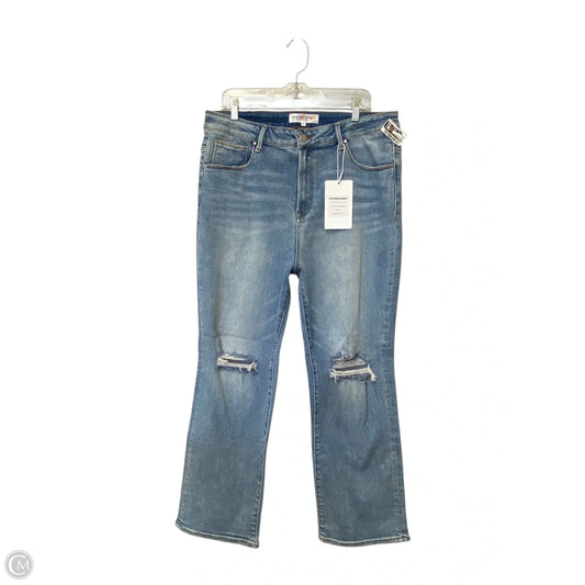 Jeans Straight By Risen In Blue Denim, Size: 2x