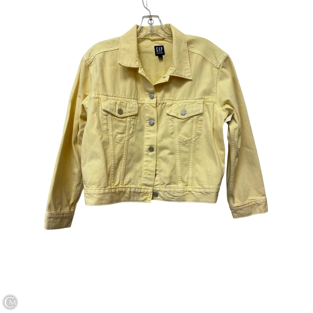 Jacket Denim By Gap In Yellow, Size: L