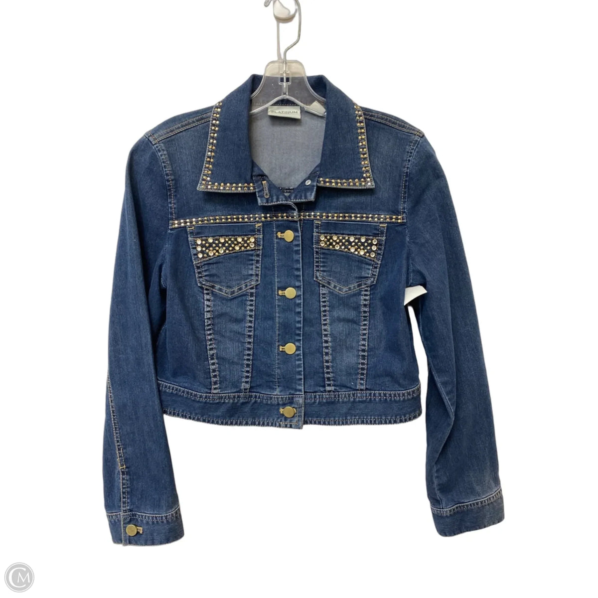 Jacket Denim By Chicos In Blue Denim, Size: 0