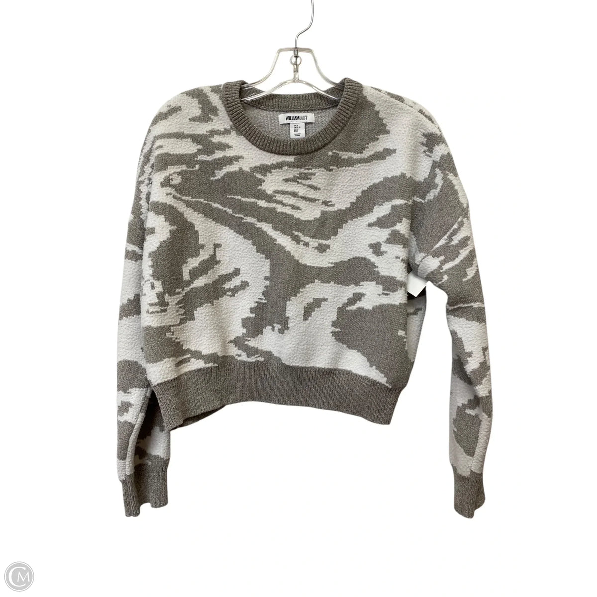 Sweater By William Rast In Grey & White, Size: L