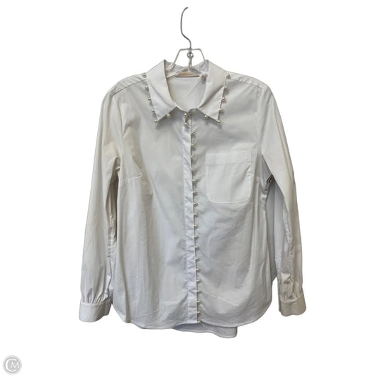 Top Long Sleeve By Soft Surroundings In White, Size: S