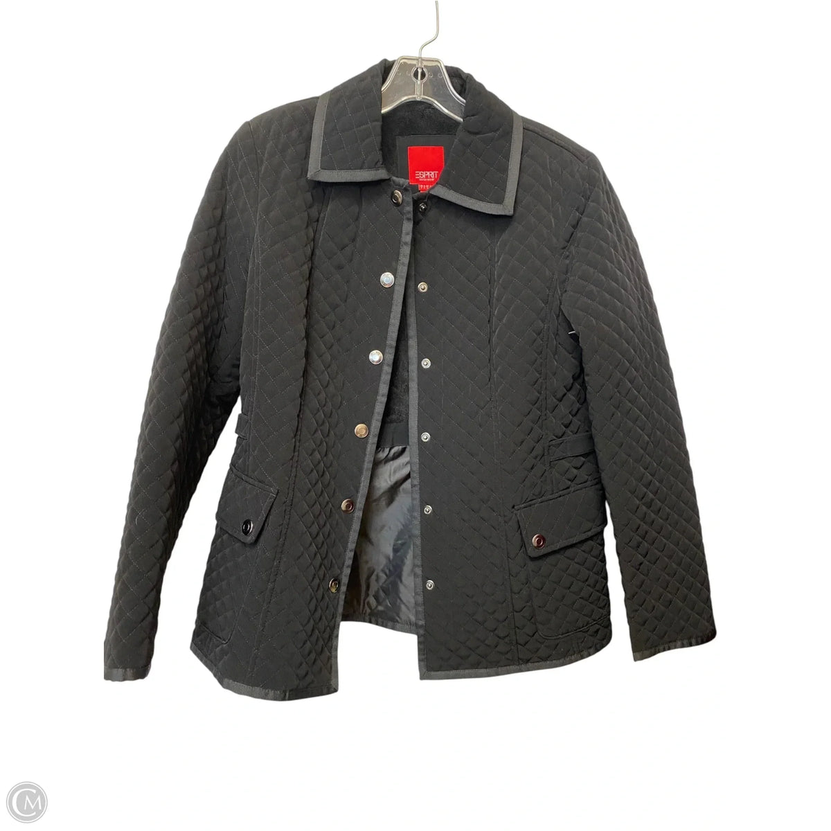 Jacket Puffer & Quilted By Esprit In Black, Size: M