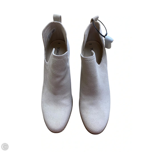 Boots Ankle Heels By Toms In Cream, Size: 9
