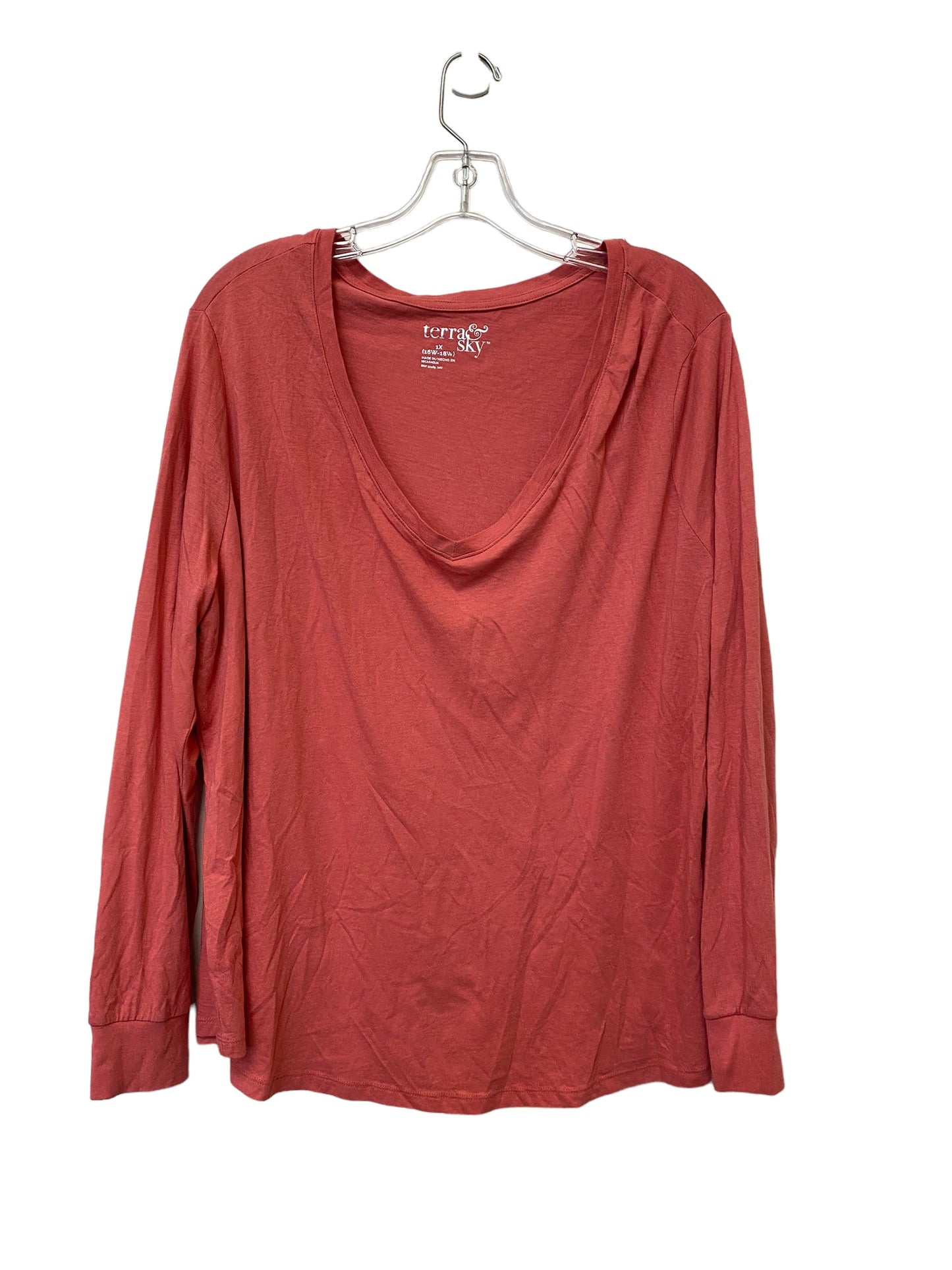 Top Long Sleeve Basic By Terra & Sky  Size: 2x