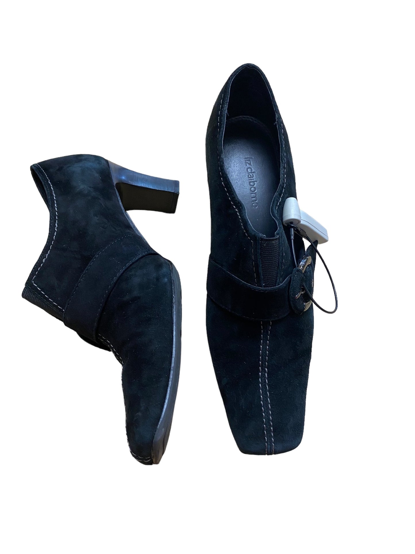 Black Shoes Heels Block Liz Claiborne, Size 8.5