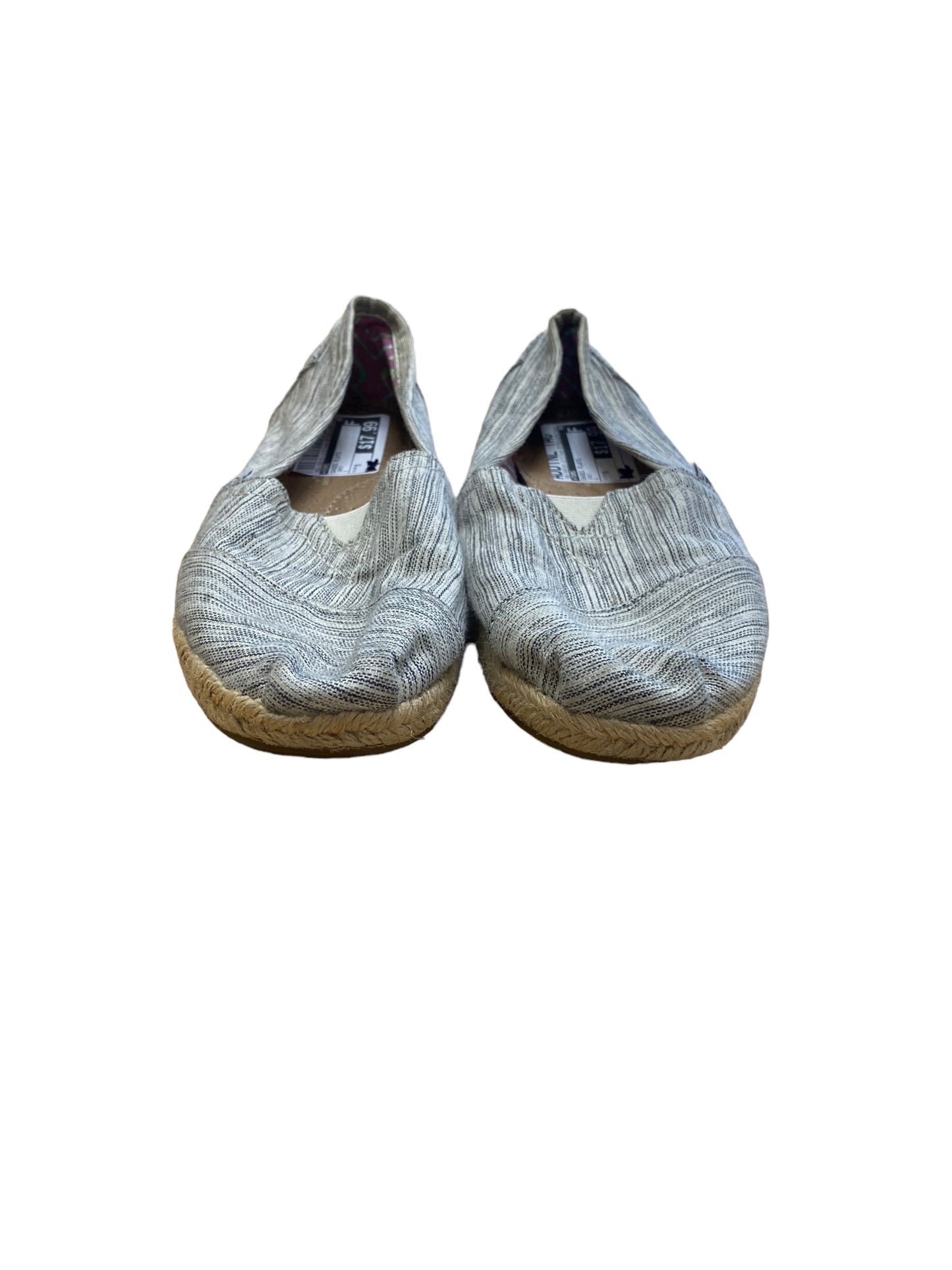 Grey Shoes Flats Toms, Size 5