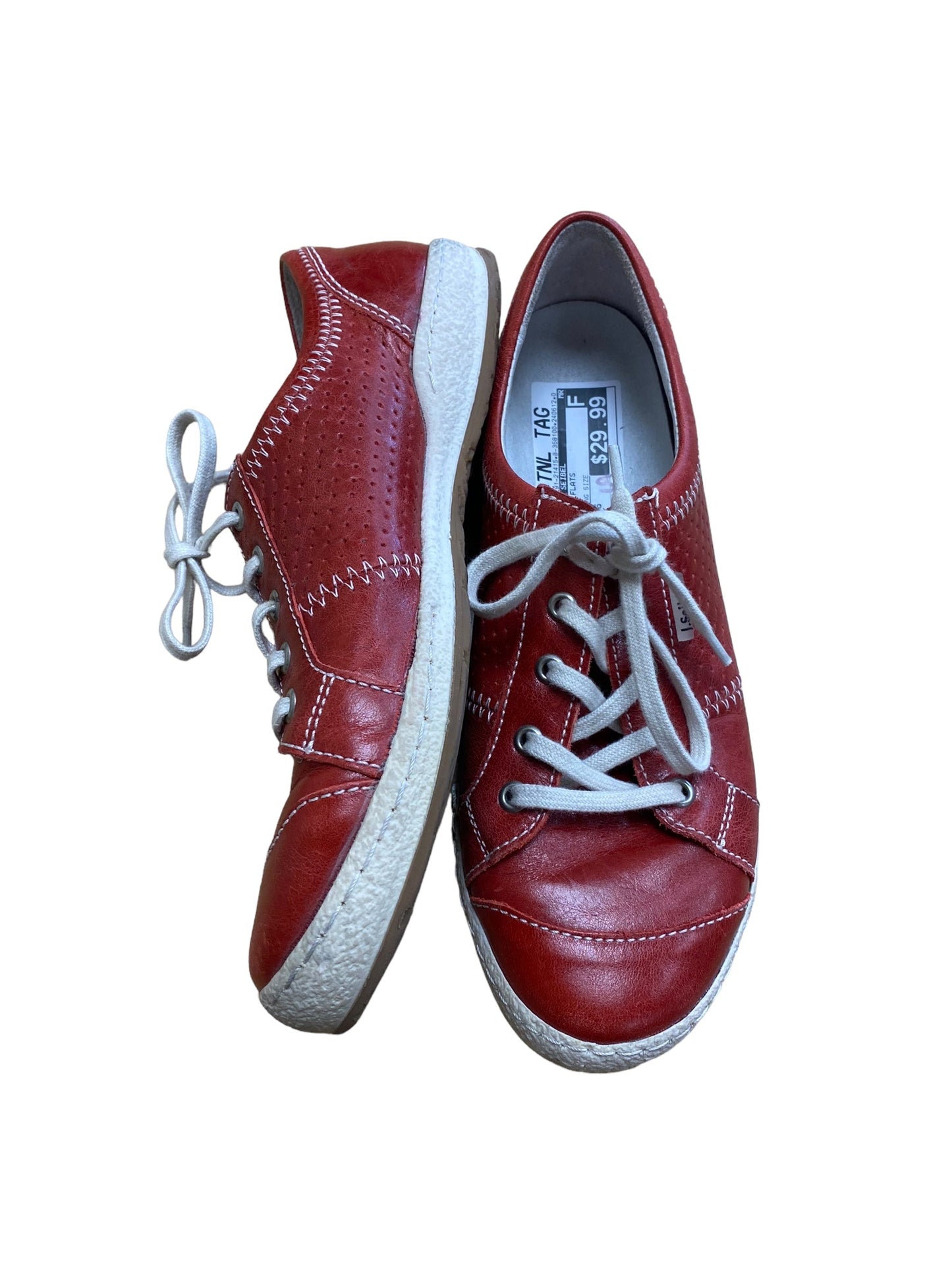 Red Shoes Flats Josef Seibel, Size 6