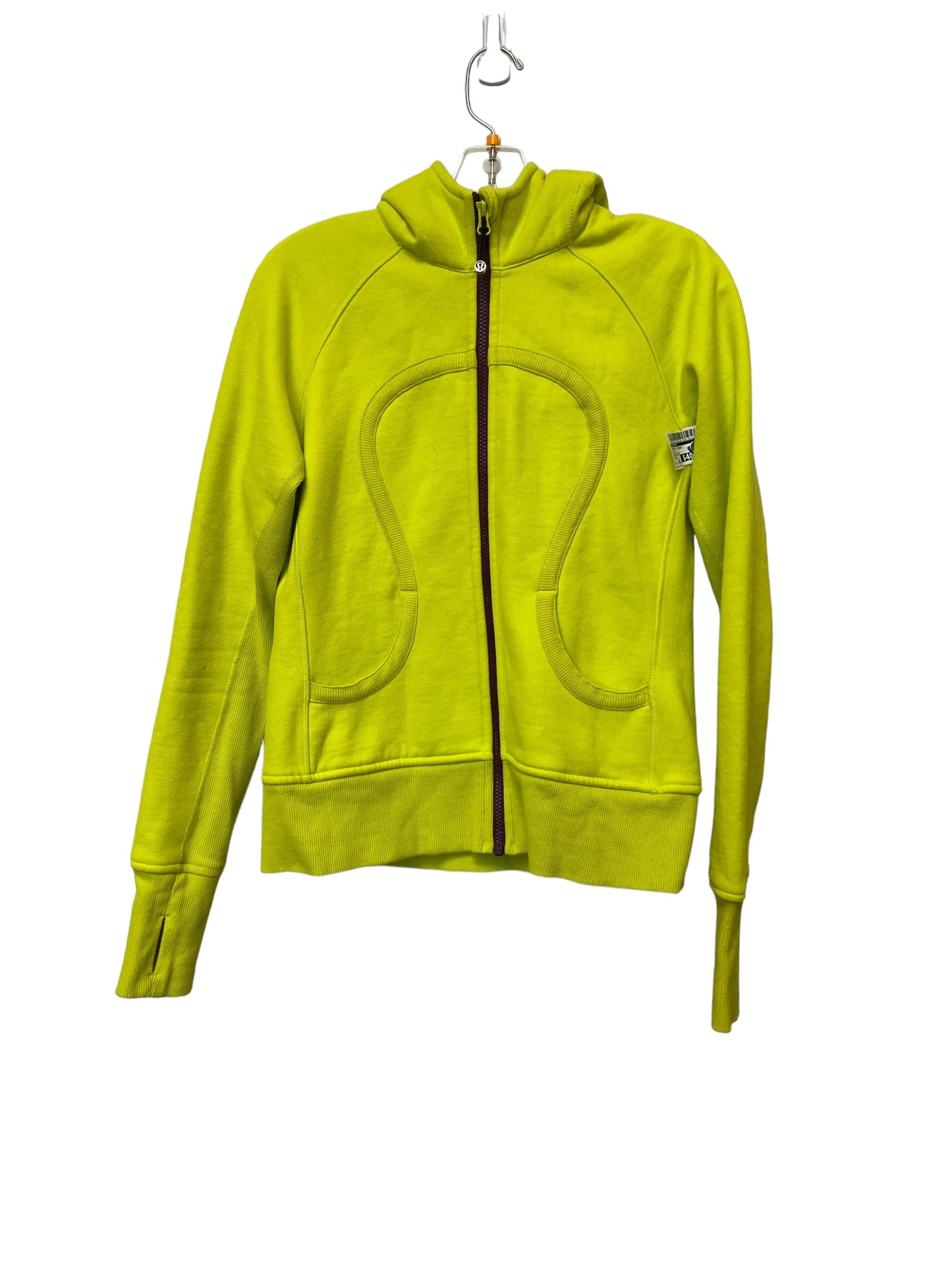 Yellow Athletic Jacket Lululemon, Size M