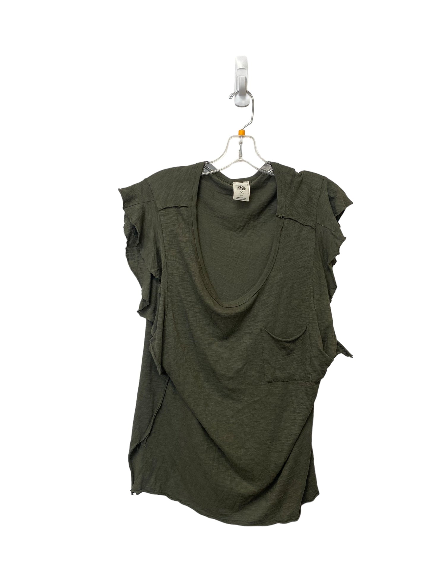 Green Top Short Sleeve We The Free, Size L