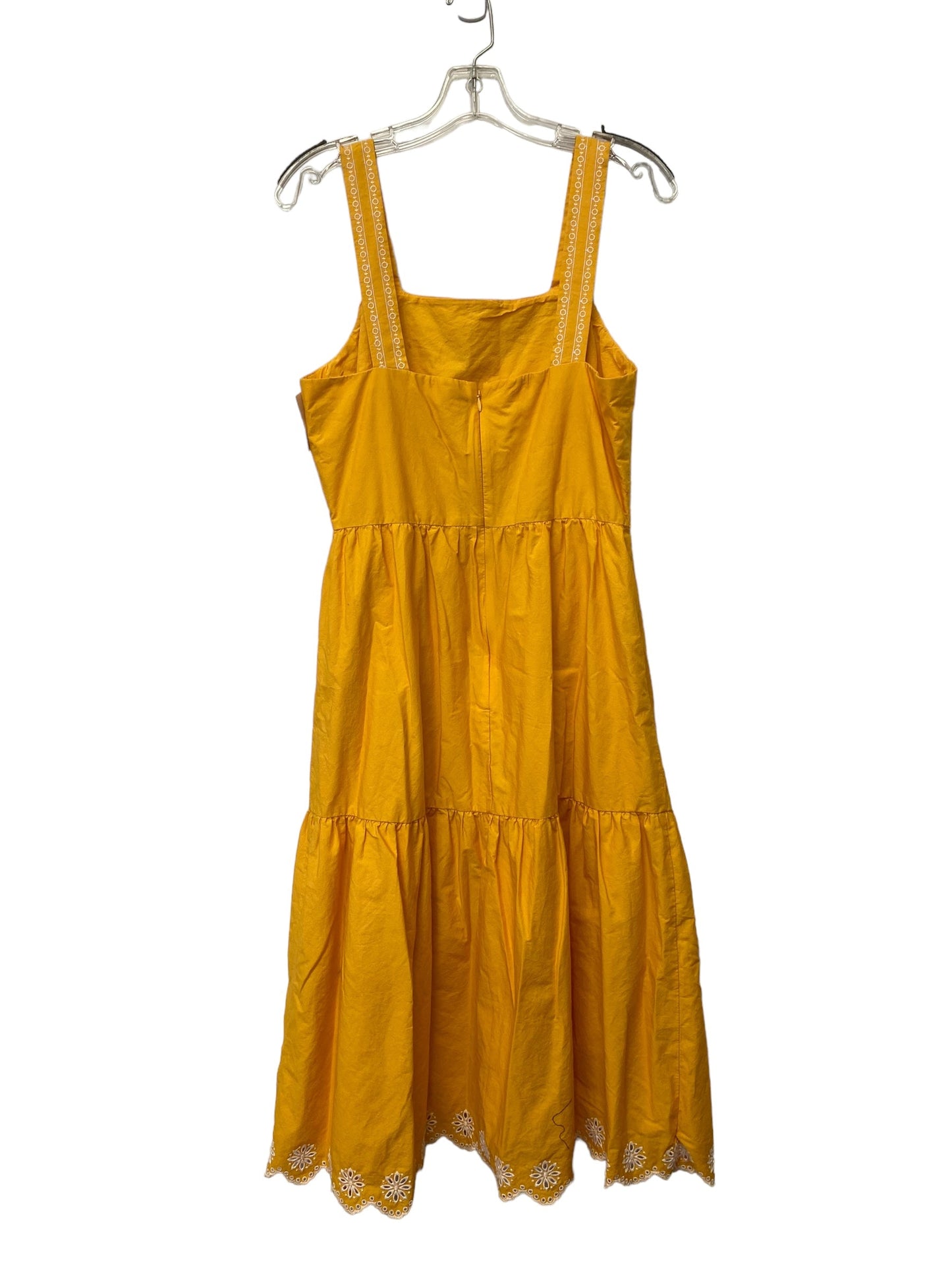 Yellow Dress Casual Midi J. Crew, Size 8