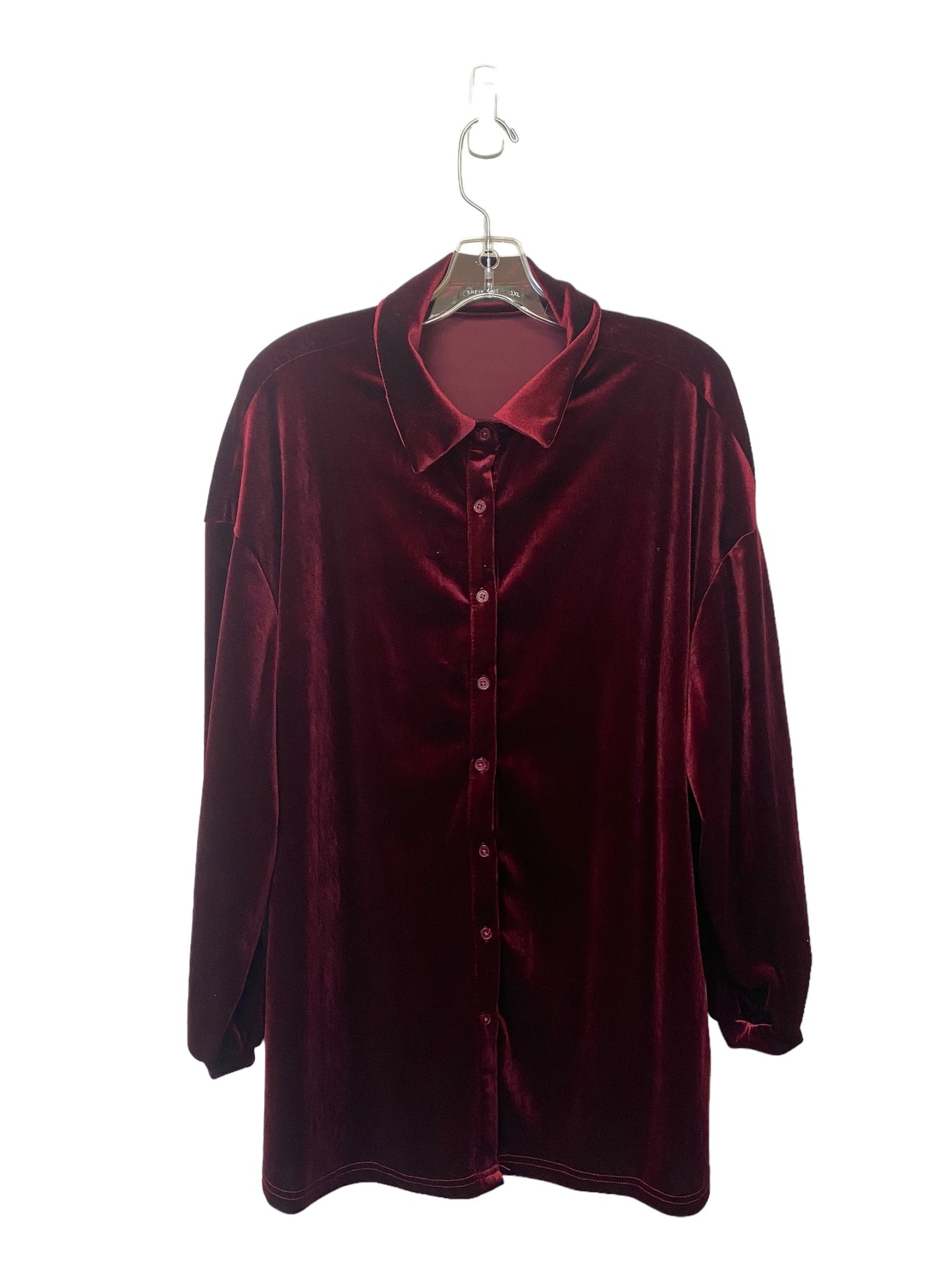 Red Jacket Shirt Shein, Size 1x