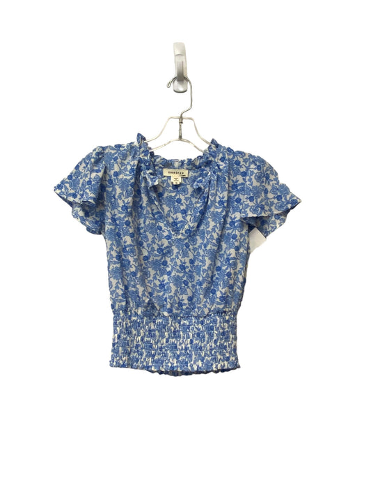 Blue Top Short Sleeve Monteau, Size S