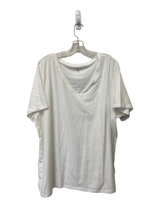 White Top Short Sleeve Basic Amazon Essentials, Size 2x