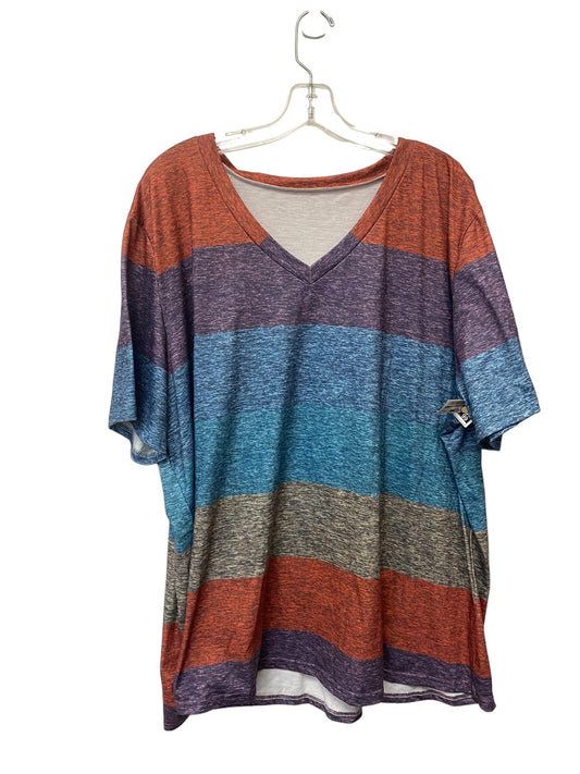 Multi-colored Top Short Sleeve Clothes Mentor, Size 4x