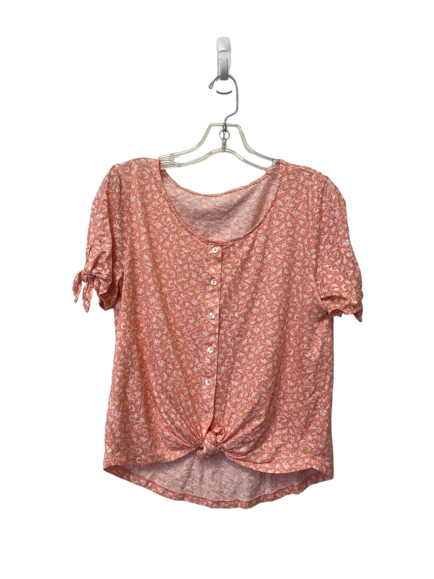 Pink Top Short Sleeve Loft, Size S