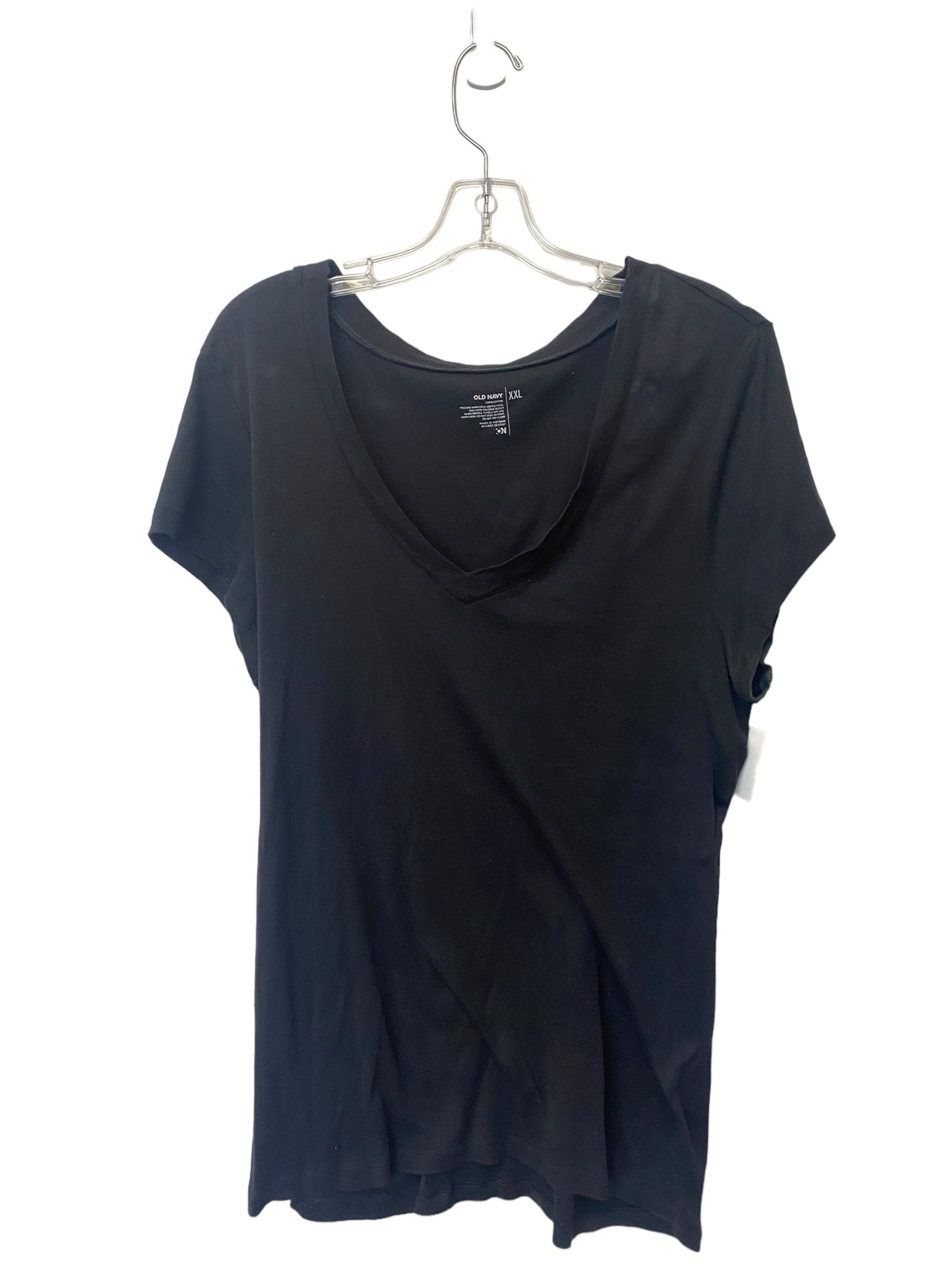 Black Top Short Sleeve Basic Old Navy, Size Xxl