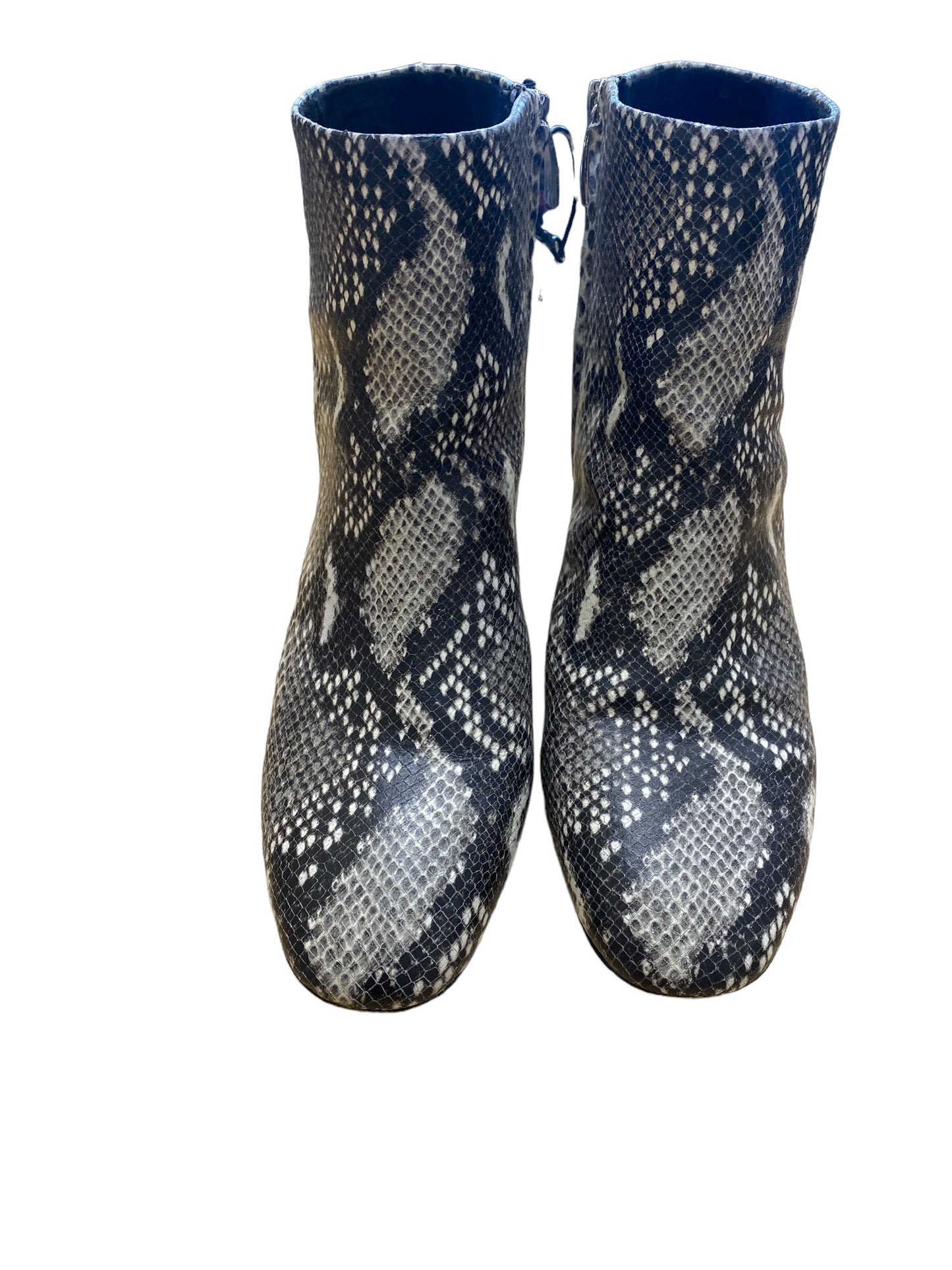 Snakeskin Print Boots Ankle Heels Clothes Mentor, Size 10