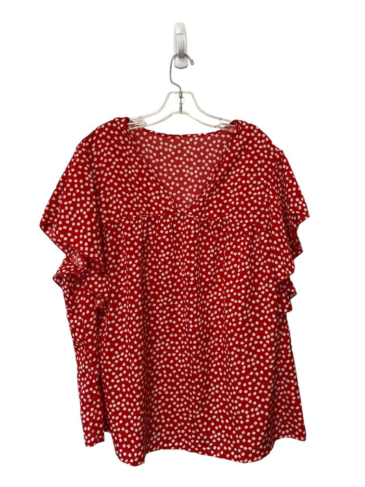 Red Top Short Sleeve Shein, Size 5