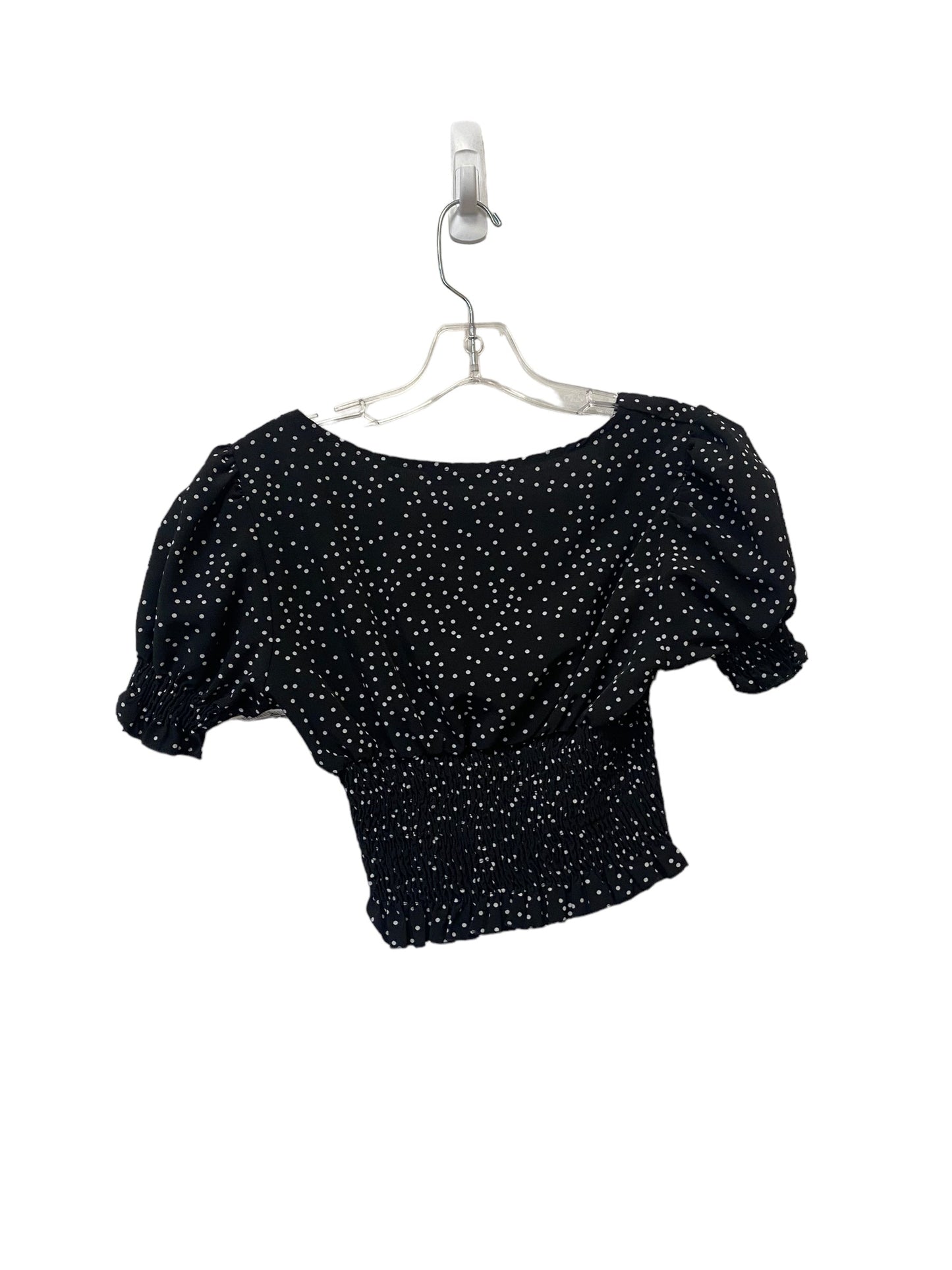 Black Top Short Sleeve Shein, Size M