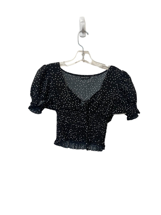 Black Top Short Sleeve Shein, Size M