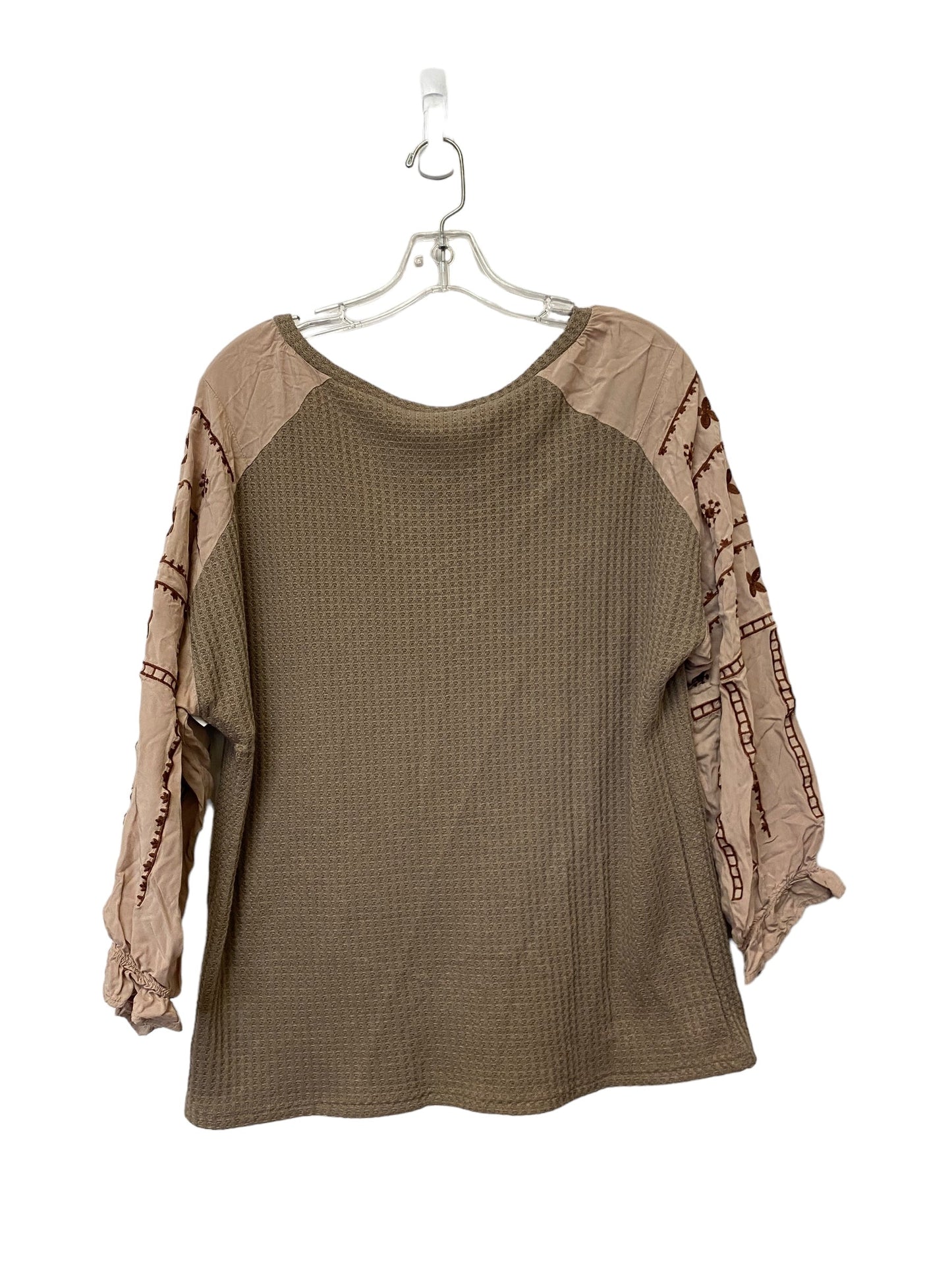 Bronze Top Long Sleeve Clothes Mentor, Size L