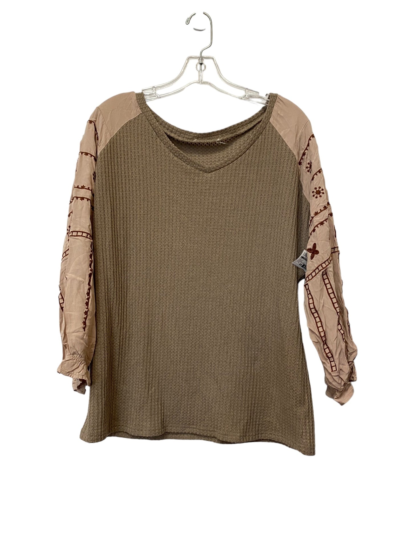 Bronze Top Long Sleeve Clothes Mentor, Size L