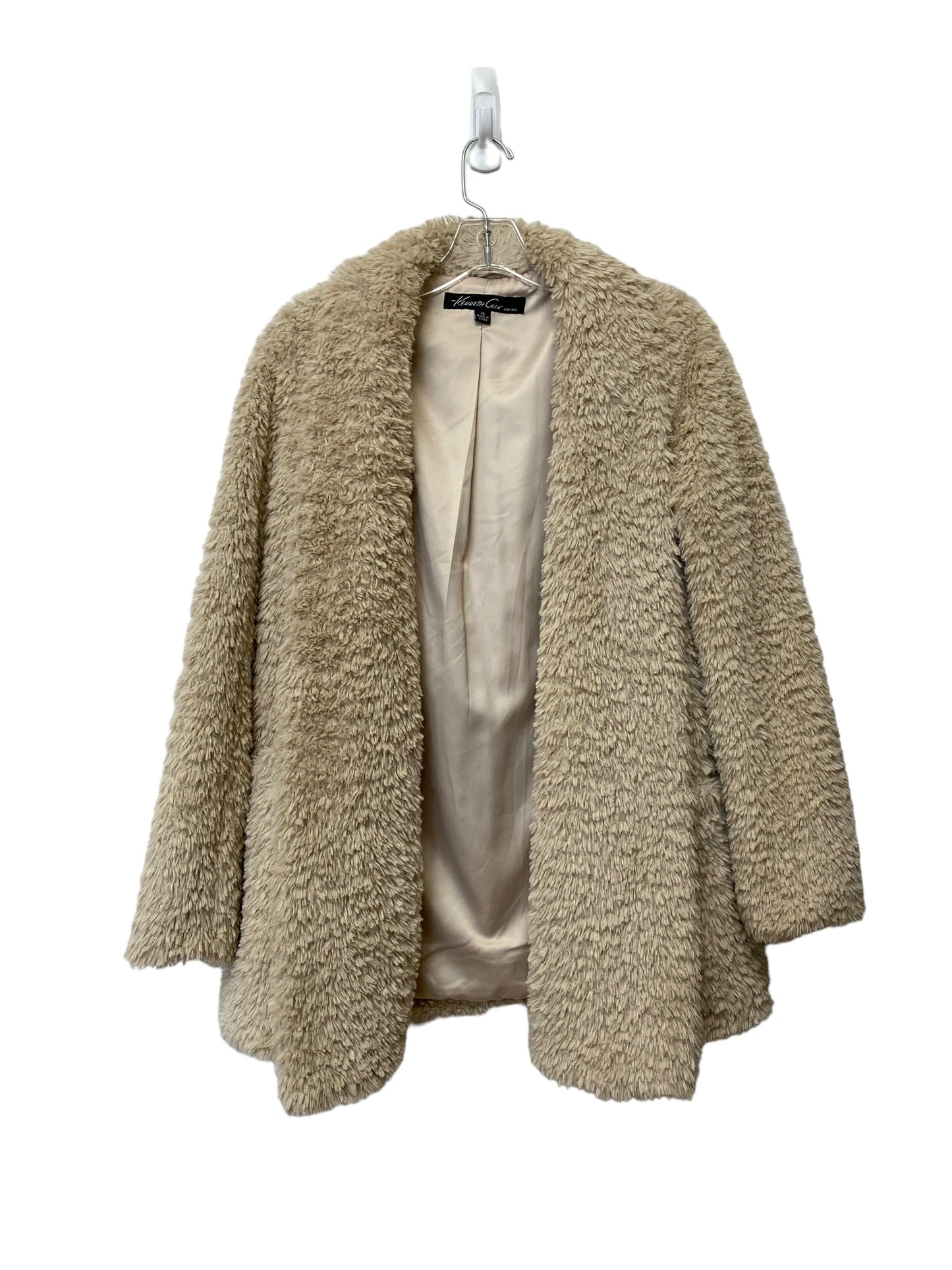 Cream Coat Faux Fur & Sherpa Kenneth Cole, Size Xs