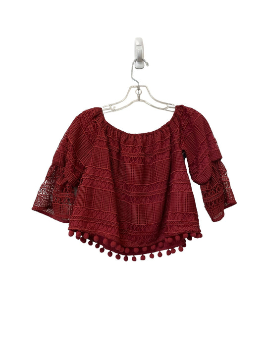 Red Top Short Sleeve Tularosa, Size Xs