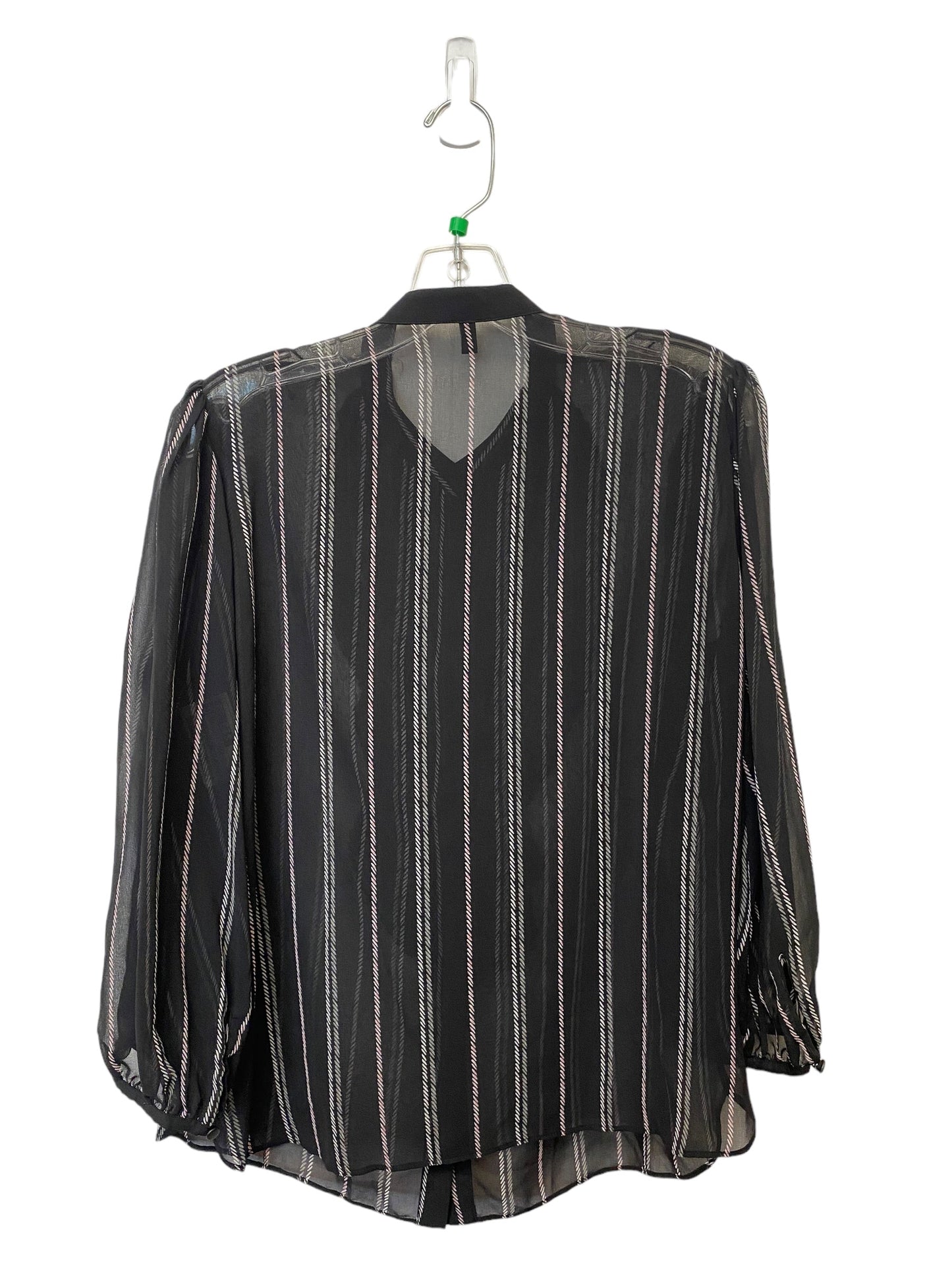 Striped Pattern Top Long Sleeve White House Black Market, Size M