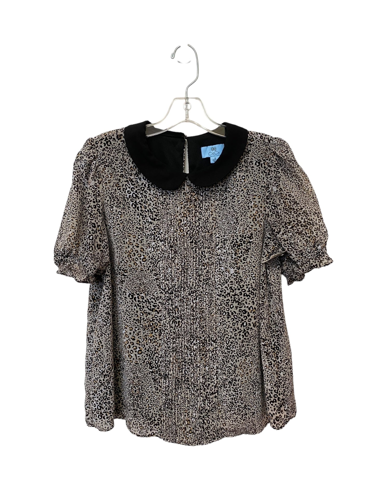 Animal Print Top Short Sleeve Cece, Size M