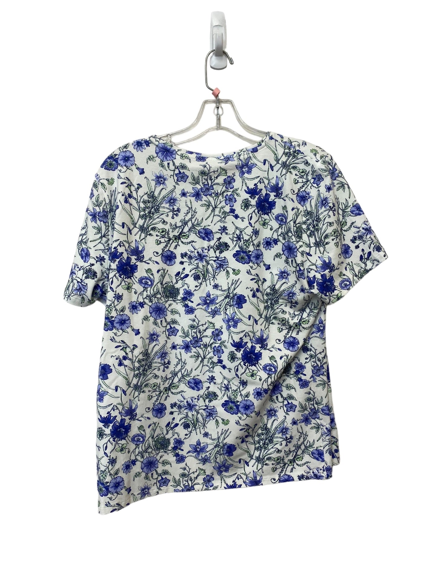 Floral Print Top Short Sleeve Talbots, Size Petite   Xl