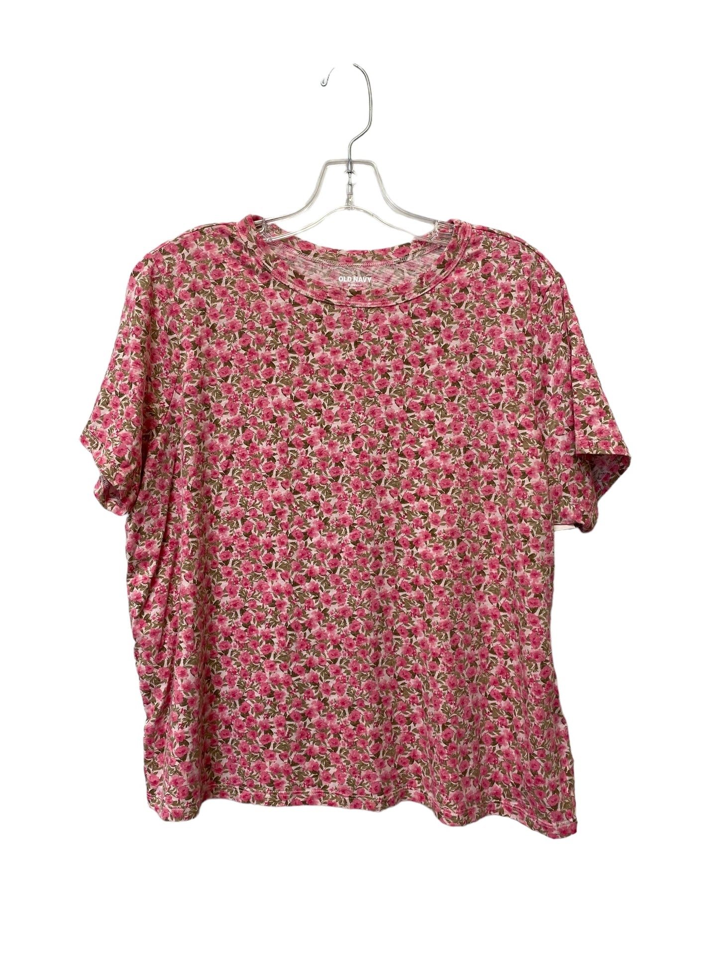 Floral Print Top Short Sleeve Old Navy, Size Xl