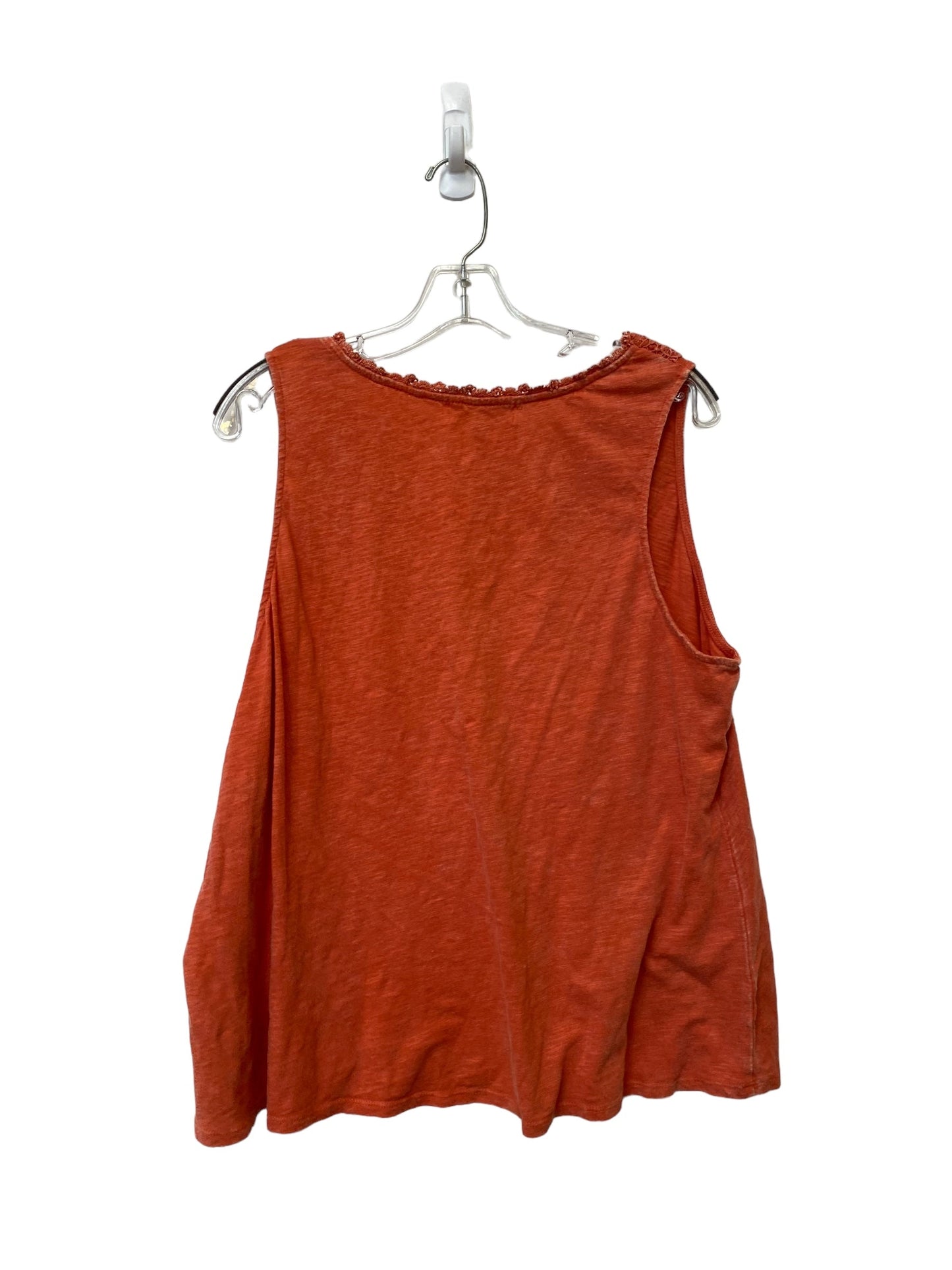 Top Sleeveless By Knox Rose In Orange, Size: Xxl