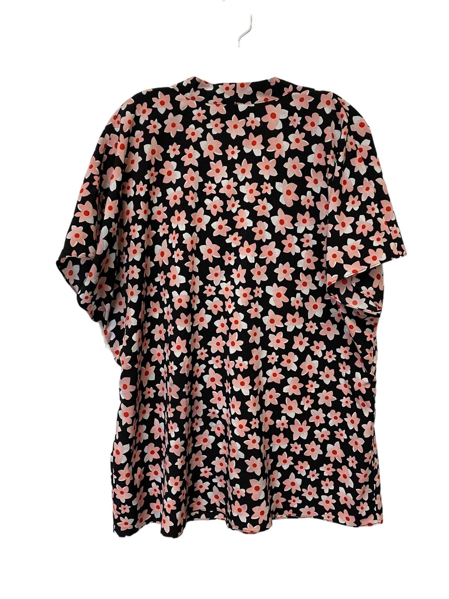 Top Short Sleeve By Cabi In Floral Print, Size: Xl