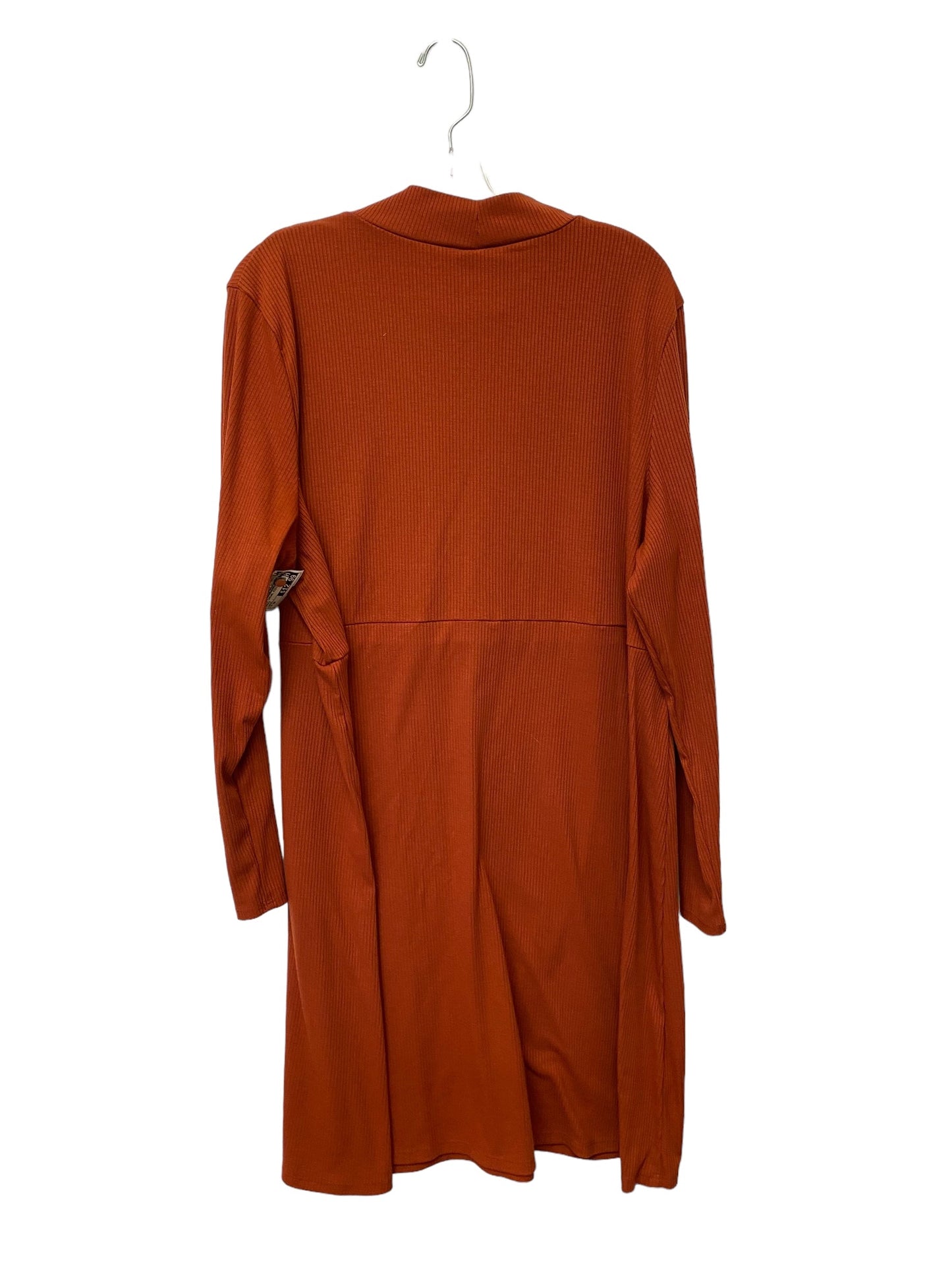 Dress Casual Midi By Clothes Mentor In Orange, Size: 3x