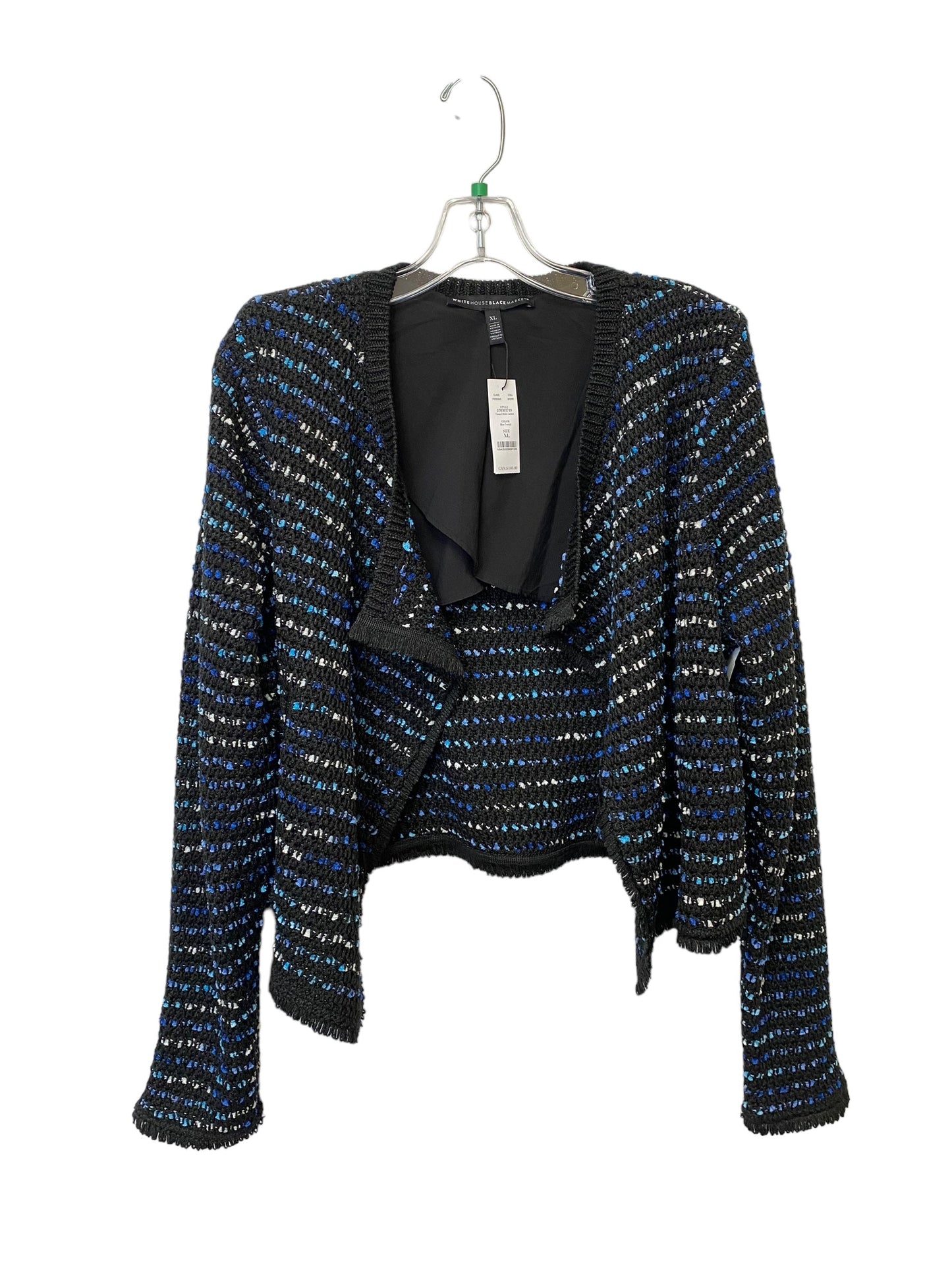 Cardigan By White House Black Market In Black & Blue, Size: Xl