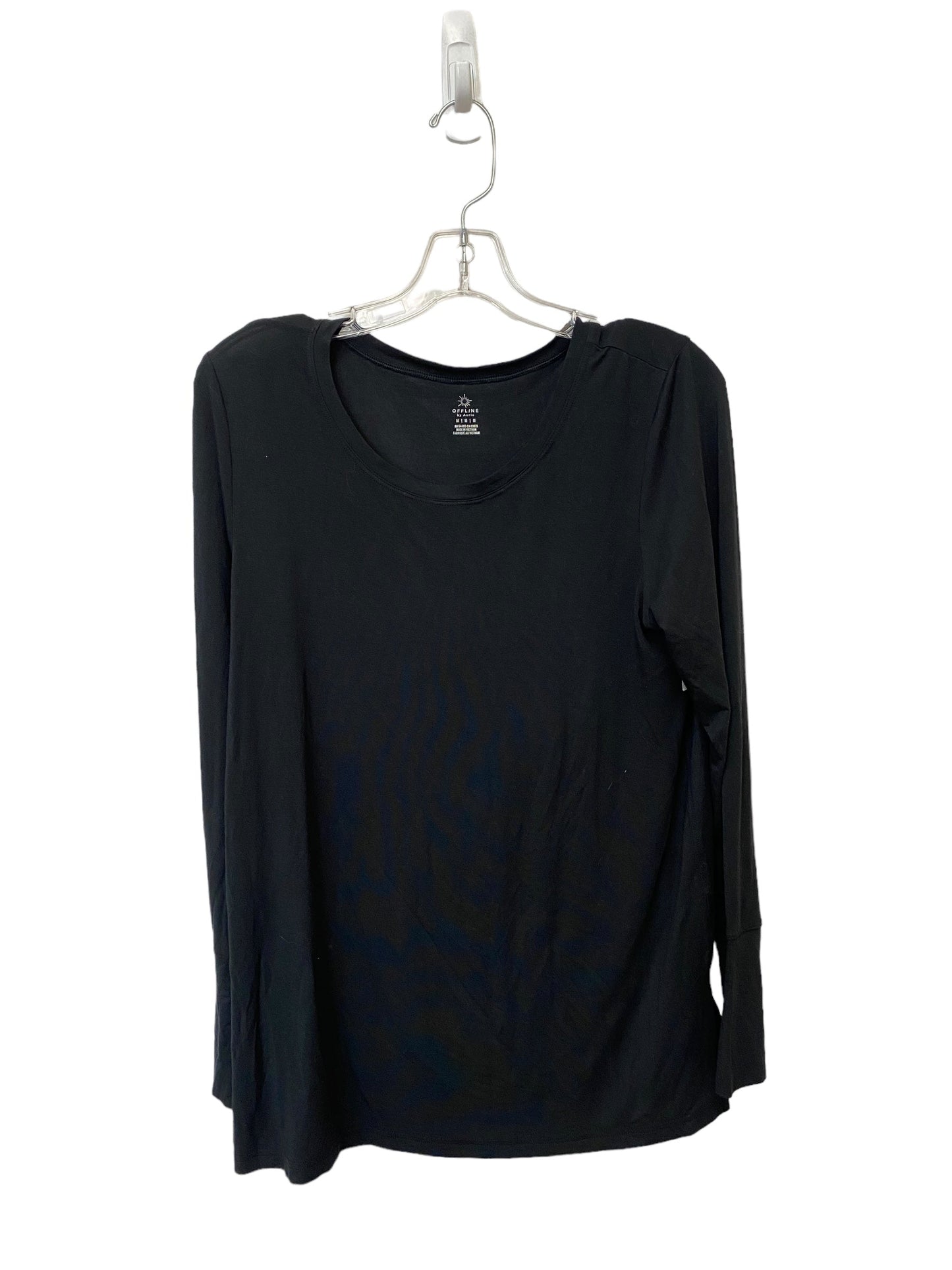 Top Long Sleeve Basic By Aerie In Black, Size: M