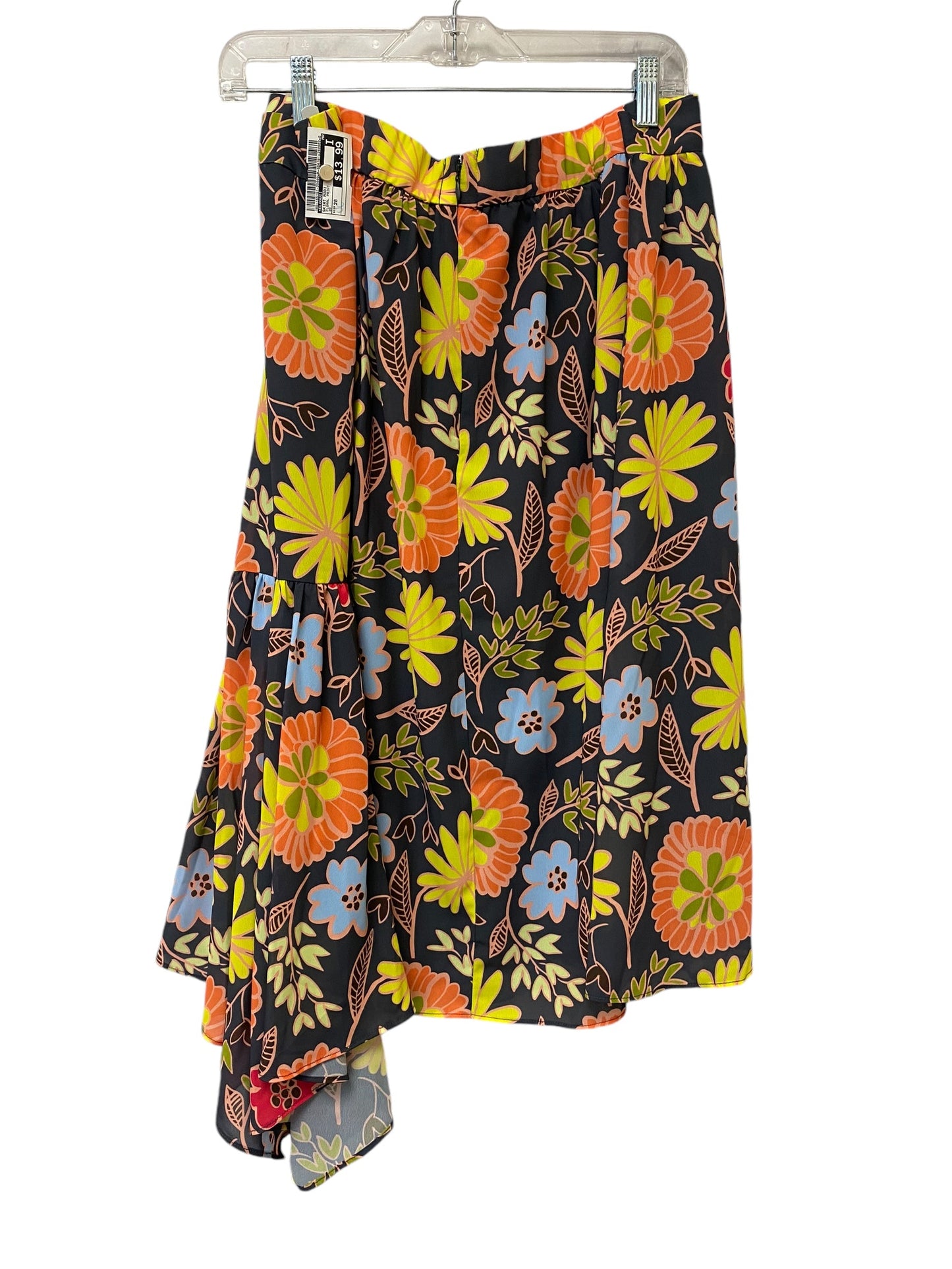 Skirt Midi By Eloquii In Floral Print, Size: 20