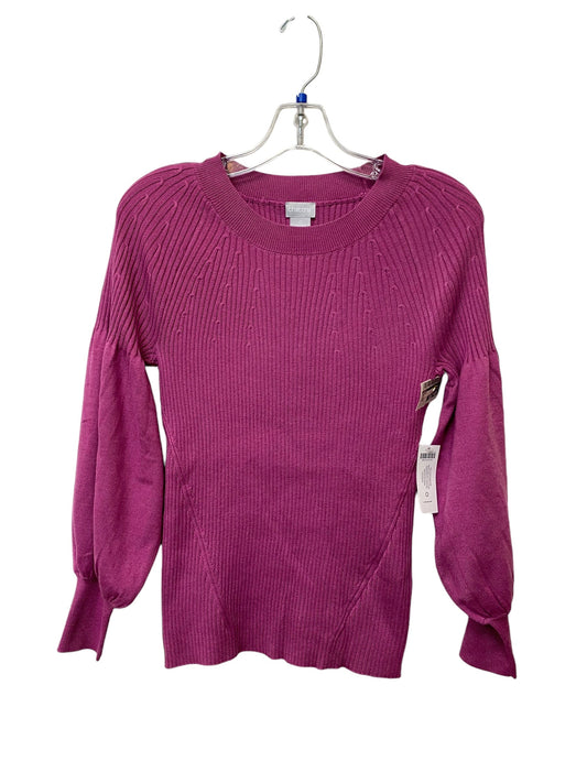 Sweater By Chicos In Pink, Size: 0