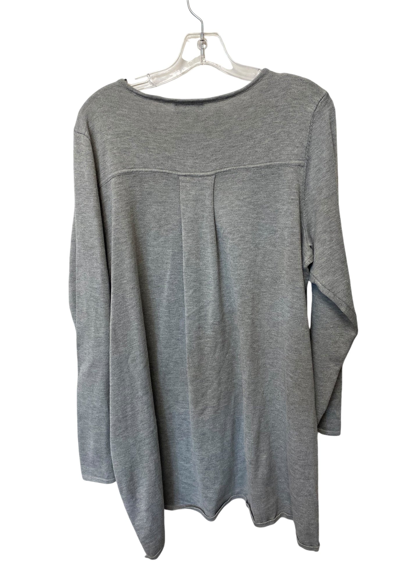 Sweater By Tahari By Arthur Levine In Grey, Size: 1x