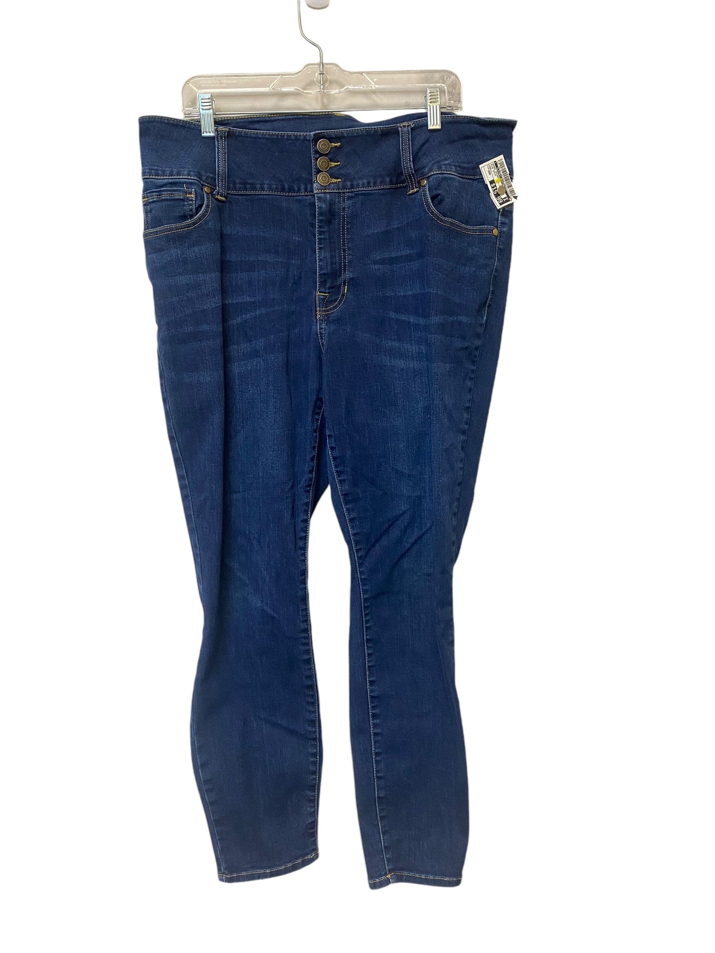 Jeans Skinny By Clothes Mentor In Blue Denim, Size: 20w