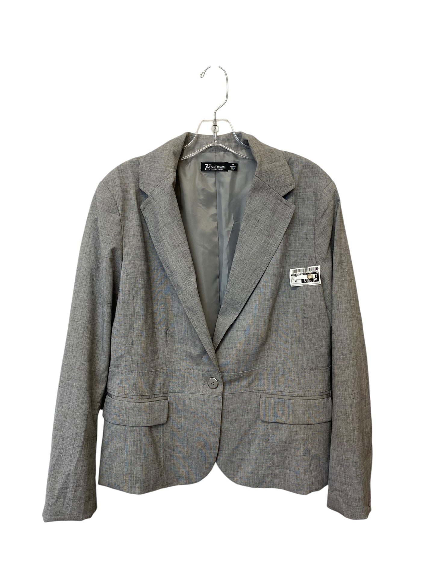 Blazer By New York And Co In Grey, Size: 14