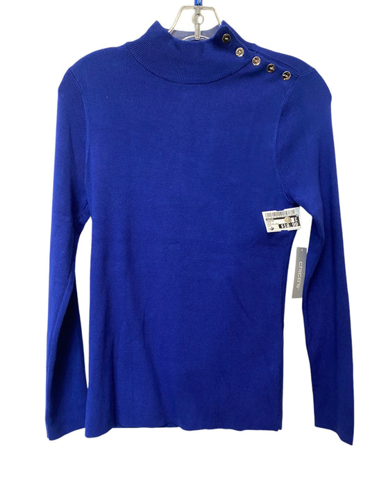 Sweater By Chicos In Blue