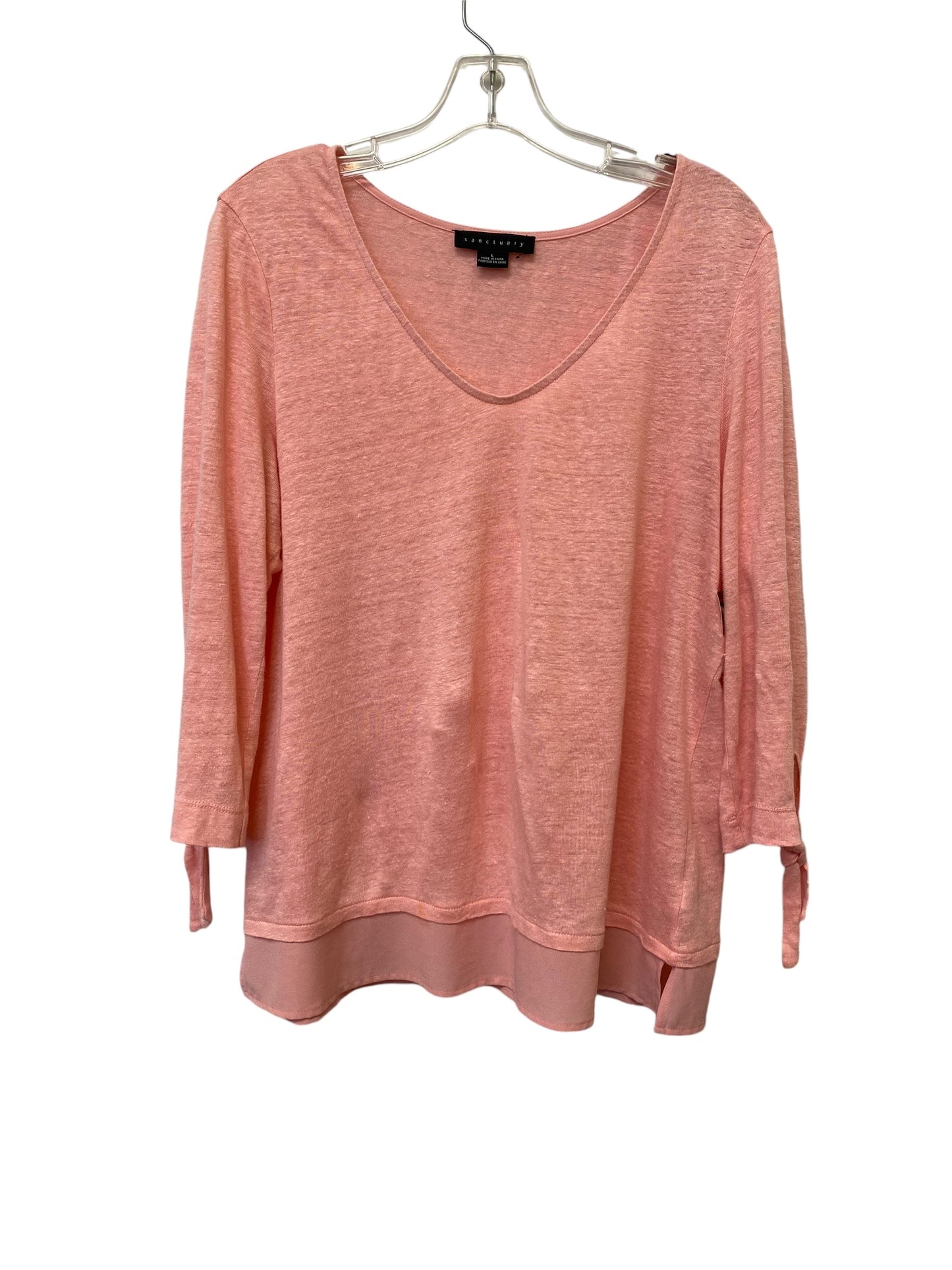 Top Long Sleeve By Sanctuary In Pink, Size: L