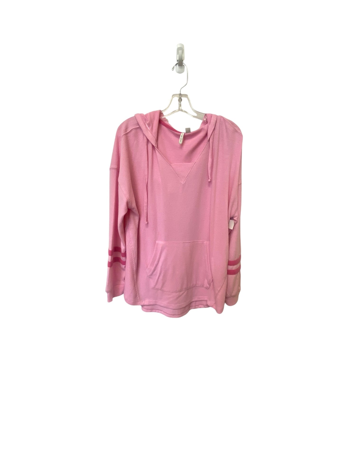 Sweatshirt Hoodie By Clothes Mentor In Pink, Size: Xl