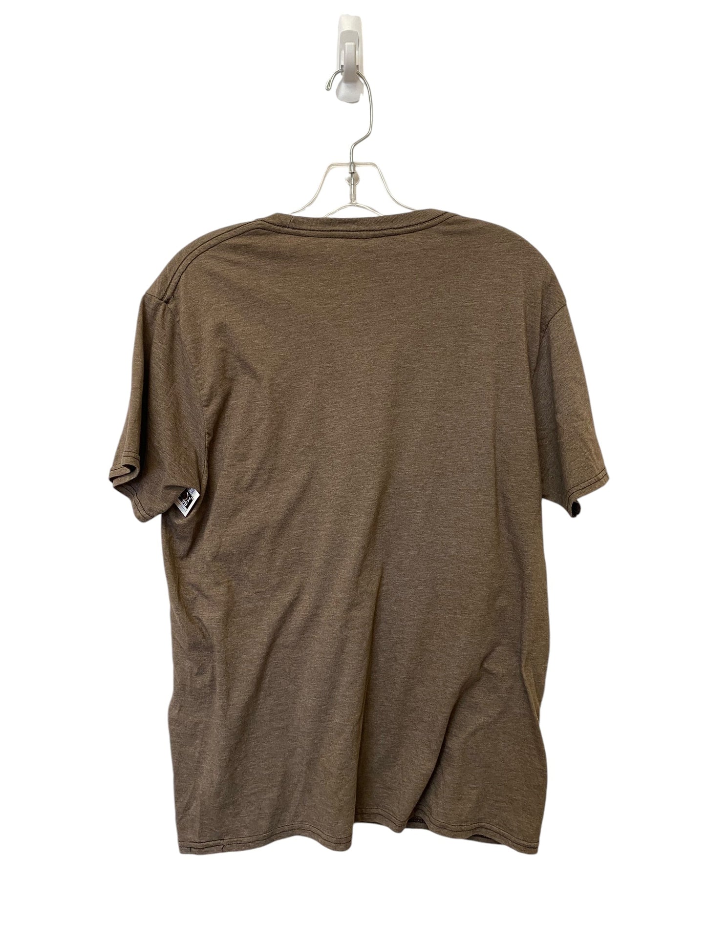 Top Short Sleeve By Clothes Mentor In Brown, Size: L