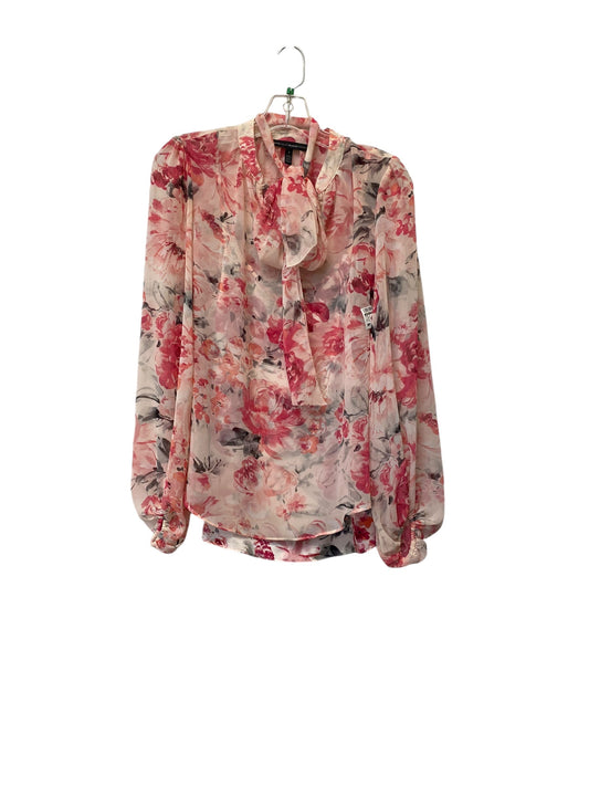 Top Long Sleeve By White House Black Market In Floral Print, Size: 2