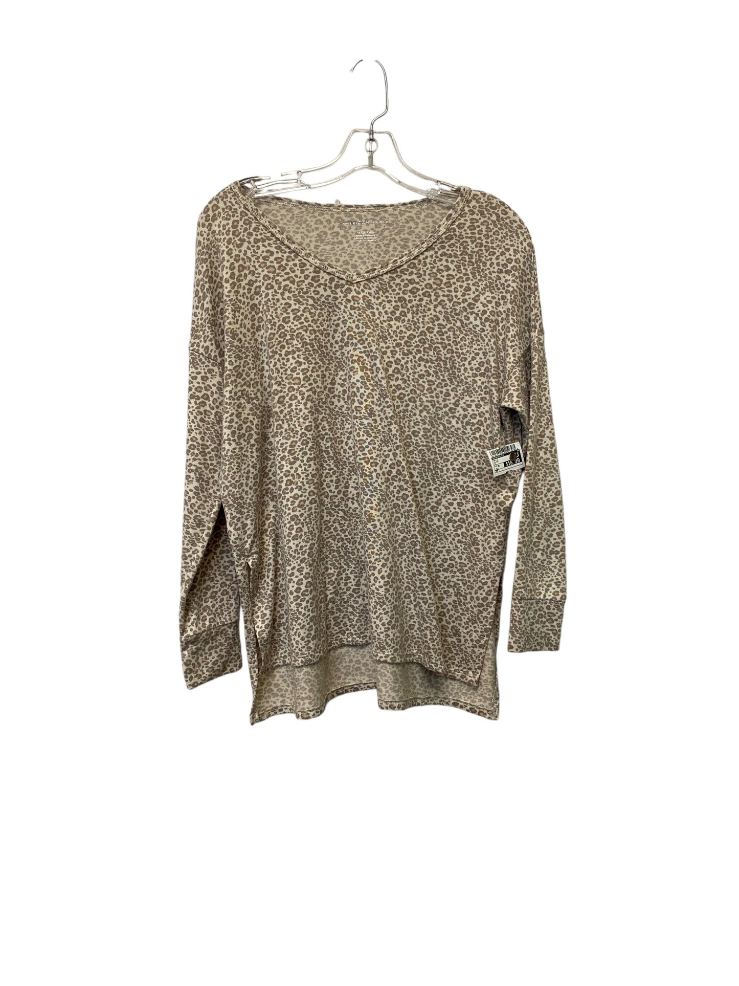 Top Long Sleeve By Anthropologie In Silver, Size: Xs