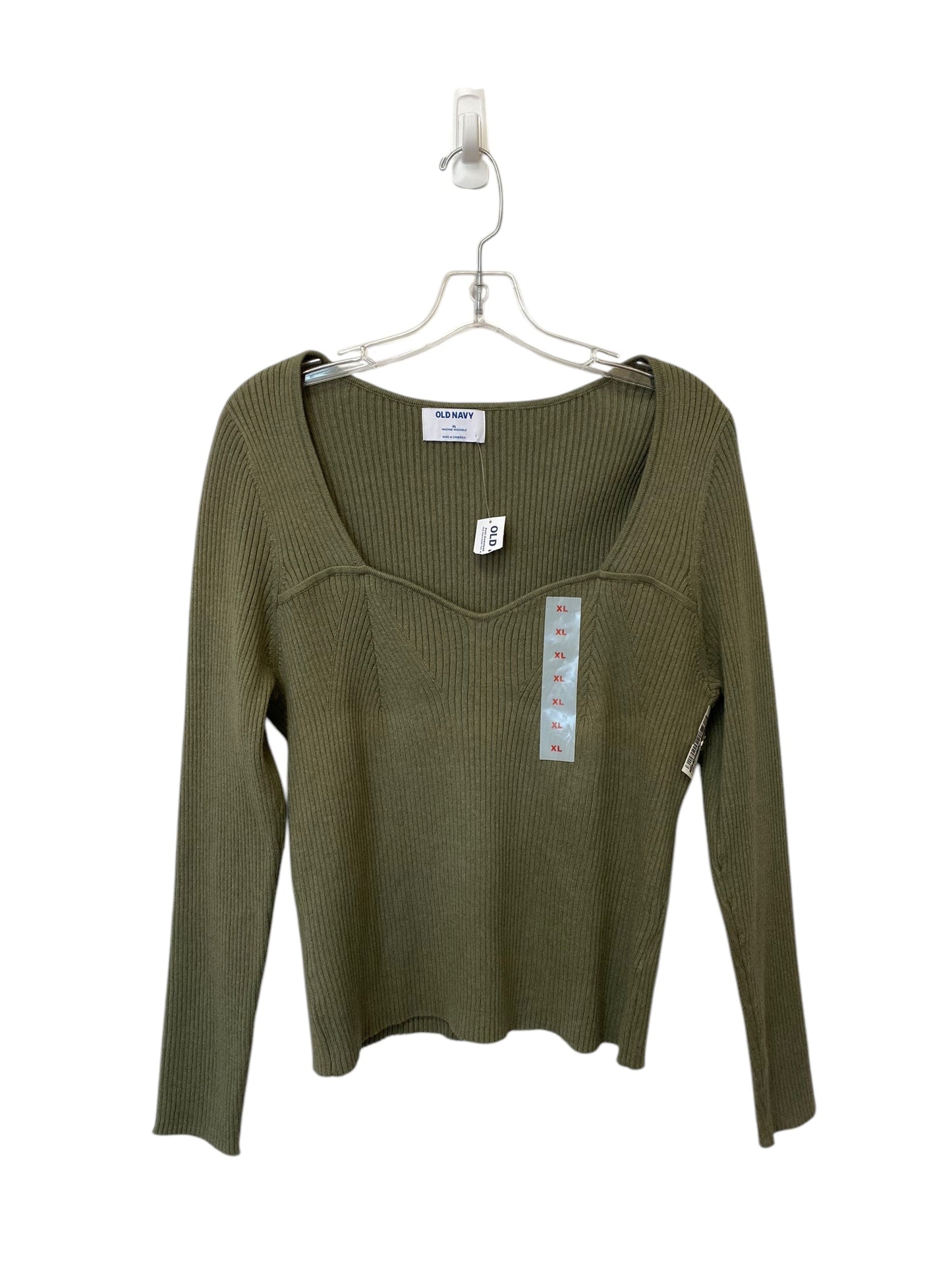 Top Long Sleeve By Old Navy In Green, Size: Xl